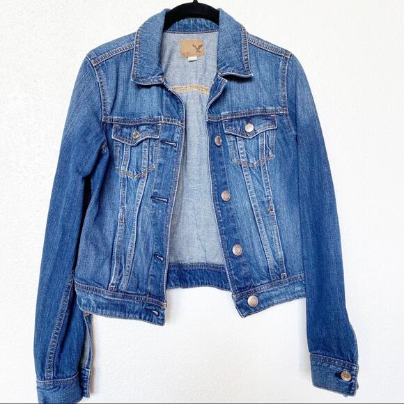 American Eagle Dark Wash Denim Jacket Size XS - Picture 1 of 9